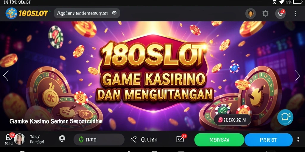 Tampilan gameplay menarik dari 180SLOT dengan efek visual menawan.