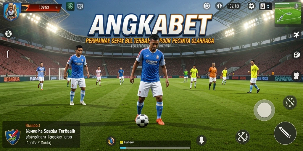 Tampilan gameplay ANGKABET yang menegangkan dan seru dalam sepak bola.