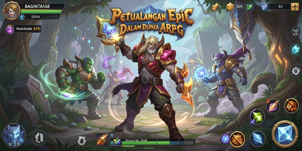 Screenshot menampilkan aksi seru dalam game ARPG BAGINTA168.