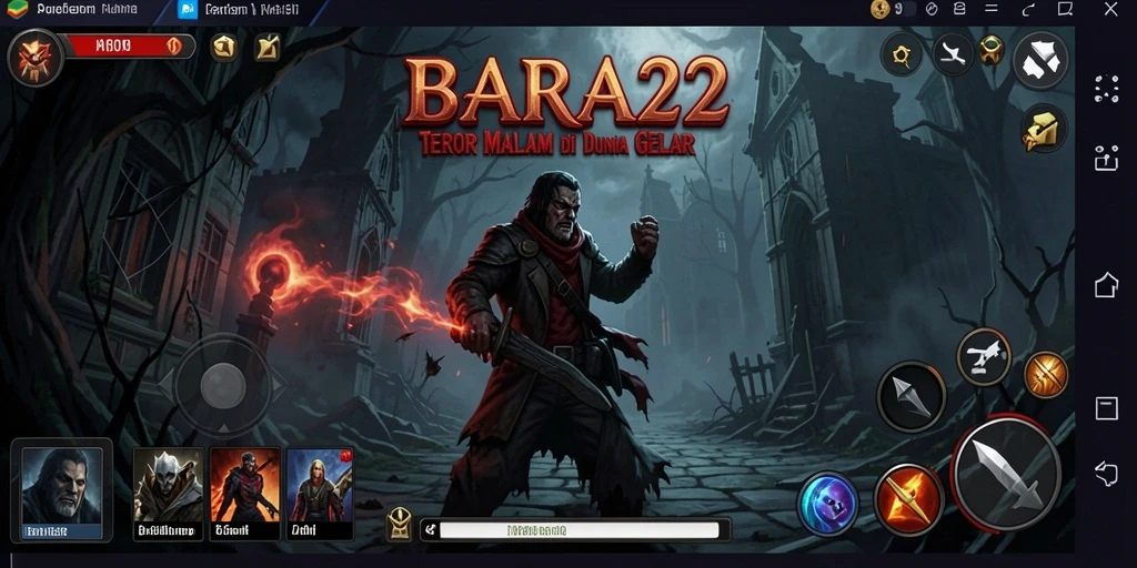Screenshot dari BARA22 menampilkan nuansa menyeramkan dan gameplay yang mendebarkan.