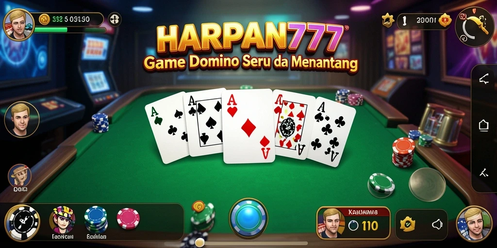 Tampilan gameplay menarik dari HARAPAN777 dengan keseruan permainan Domino.