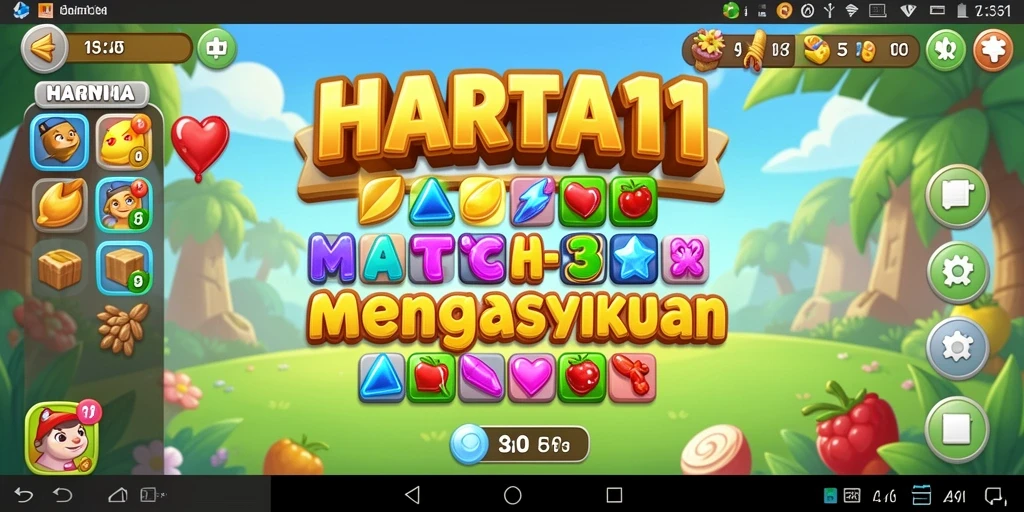 Tampilan gameplay HARTA11 yang menarik dan berwarna-warni.