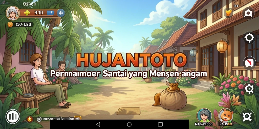 Tampilan menawan dari gameplay HUJANTOTO dengan suasana yang santai.