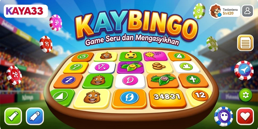 Tampilan gameplay Bingo yang penuh warna dan interaktif di KAYA33.