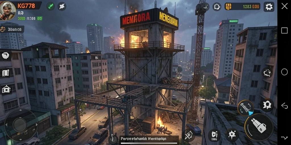 Screenshot KG778 menampilkan aksi mendebarkan Tower Defense yang sedang berlangsung.