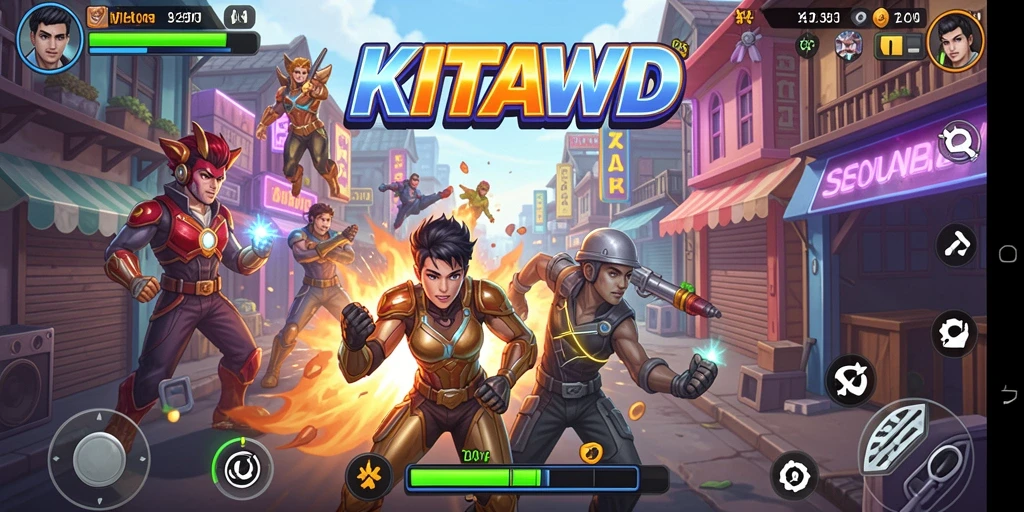 Tampilan utama <strong>KITAWD</strong> menampilkan gameplay seru dan warna-warni.