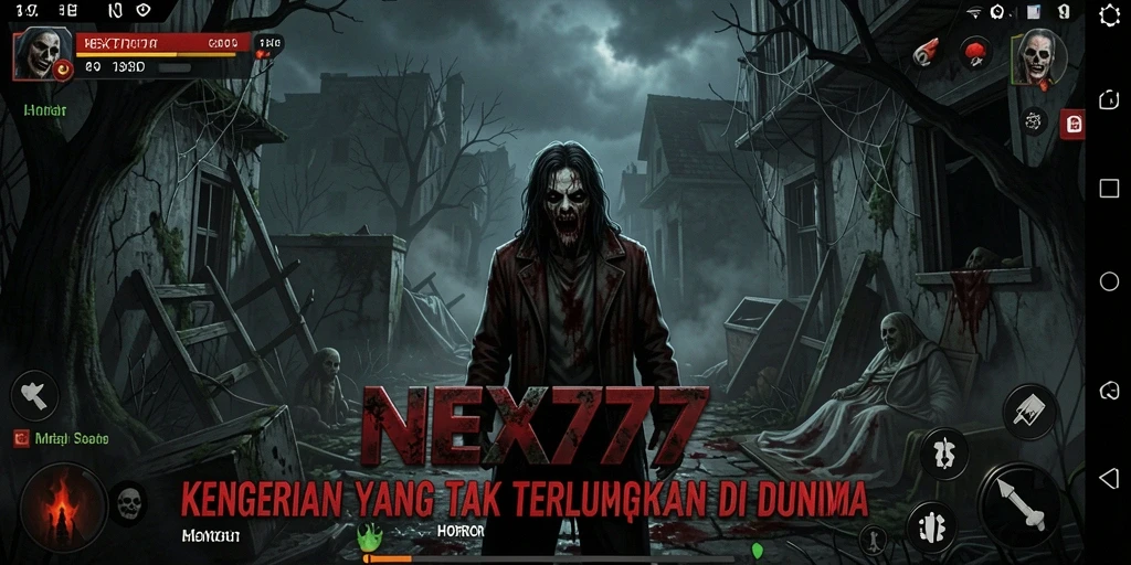 Tangkapan layar dari gameplay NEX777 yang menakutkan dan mendebarkan.