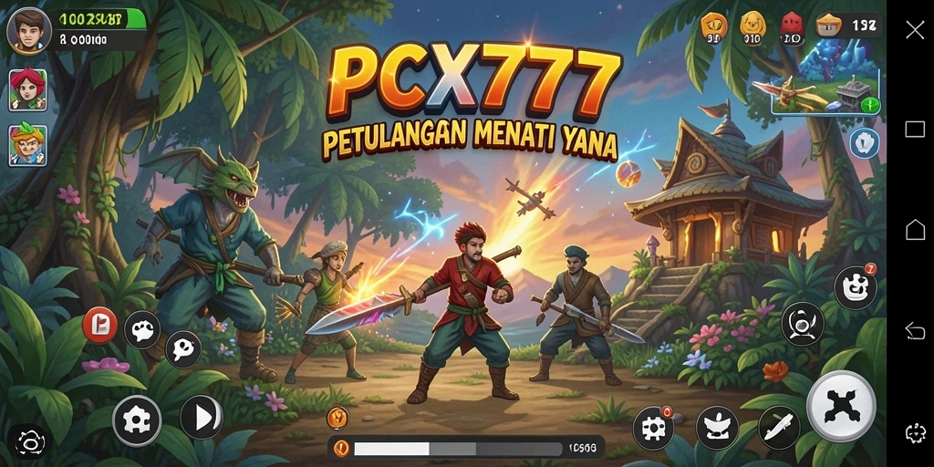 Screenshot gameplay PCX777 menampilkan momen seru dalam petualangan yang mendebarkan.