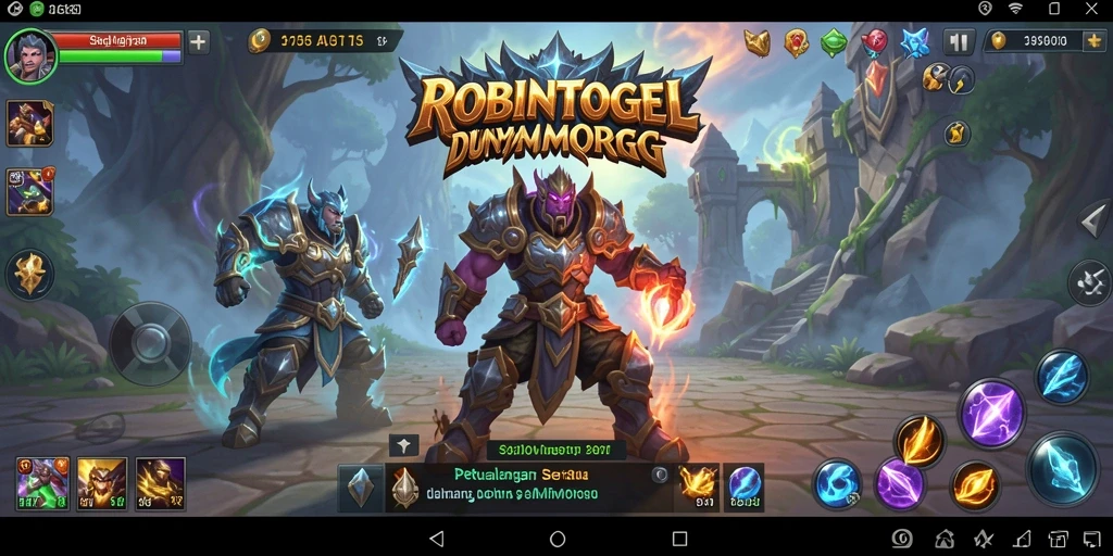 Tampilan gameplay seru di dalam dunia fantasi ROBINTOGEL.