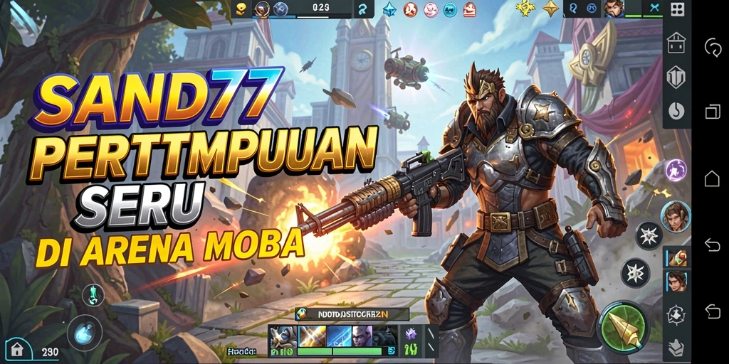 Gameplay seru dan dinamis dari SAND77 dalam pertempuran MOBA.