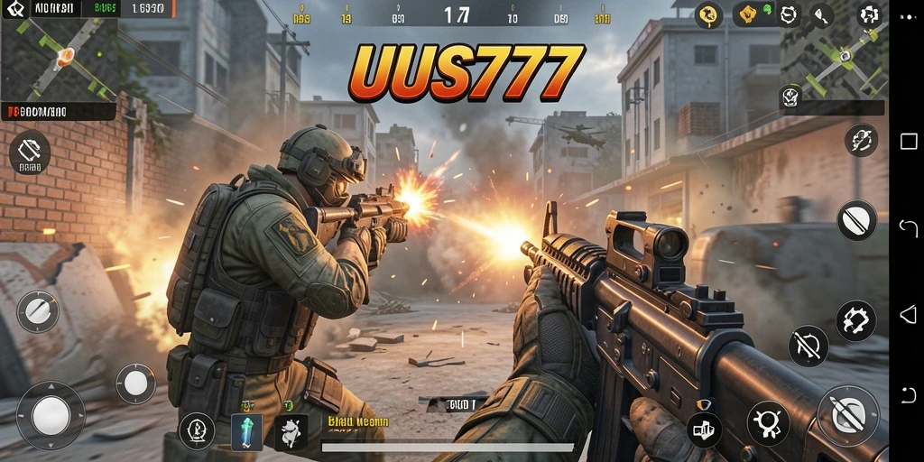 Tampilan gameplay UUS777 yang menarik dengan aksi tembak-menembak penuh strategi.